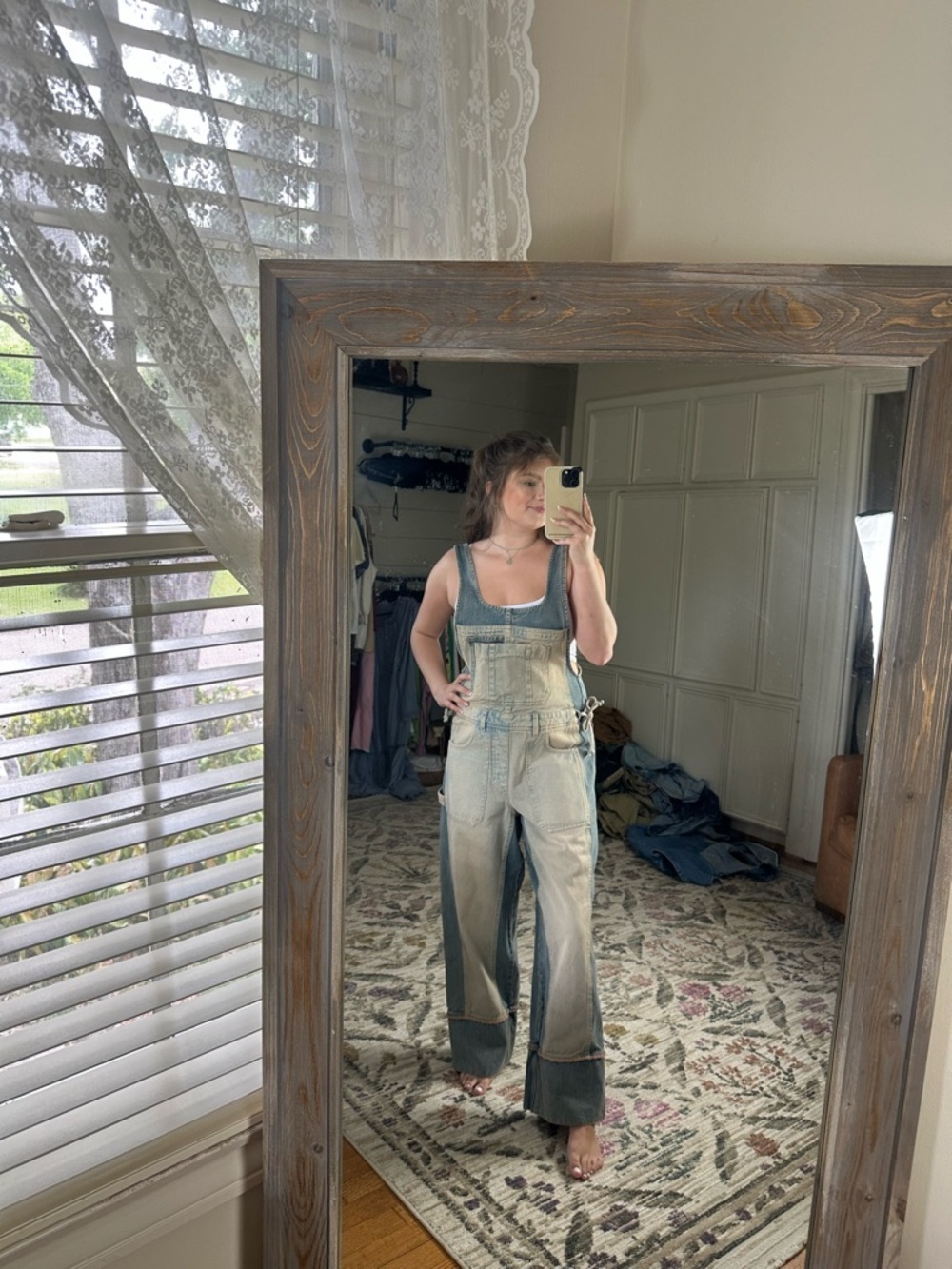 Rare free people denim overalls - Picture 2 of 5